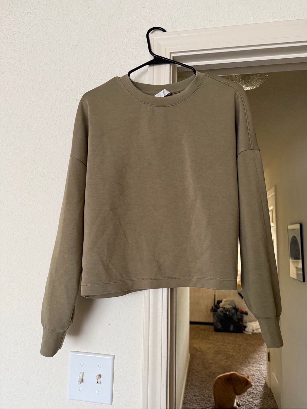 Zella Olive Green Crewneck Sweatshirt